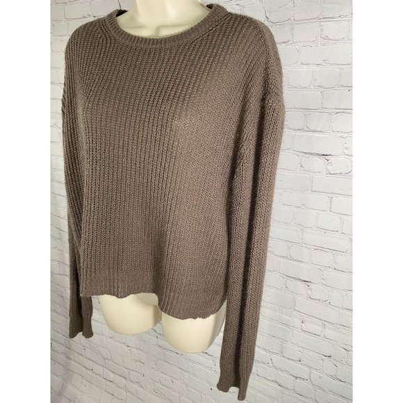 Dont Ask Why Brown Pullover Long Sleeve Knit Sweater Made in Italy ONE SIZE - Picture 3 of 10